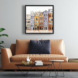 Framed 24 x 24 - Amsterdam houses hotel