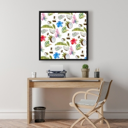 Framed 24 x 24 - Tropical pattern