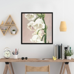 Framed 24 x 24 - Lily of the valley flowers
