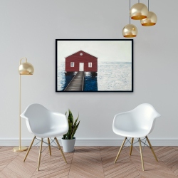 Framed 24 x 36 - Boathouse