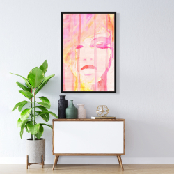 Framed 24 x 36 - Abstract portrait feminine