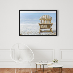 Framed 24 x 36 - Wood beach chair