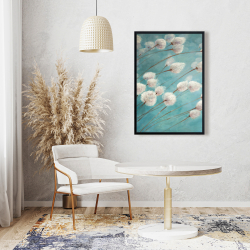 Framed 24 x 36 - Cotton grass plants in the wind