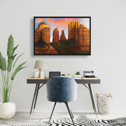 Framed 24 x 36 - Cathedral rock in arizona