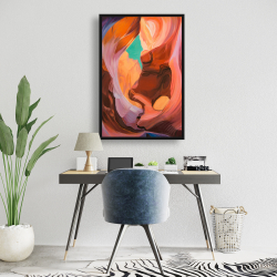 Framed 24 x 36 - Inside view of antelope canyon