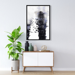 Framed 24 x 36 - Silhouettes of trees