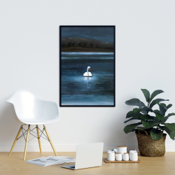 Framed 24 x 36 - Beautiful swan