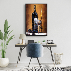 Framed 24 x 36 - Candlelit wine