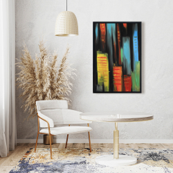 Framed 24 x 36 - Abstract tall buildings
