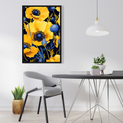 Framed 24 x 36 - Yellow and blue