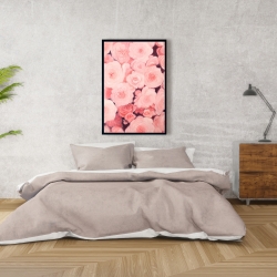 Framed 24 x 36 - Pink flower field