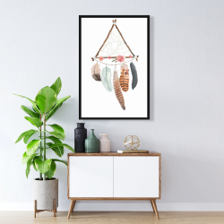 Framed 24 x 36 - Triangular dream catcher