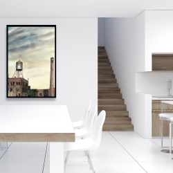 Framed 24 x 36 - Water tower in new-york