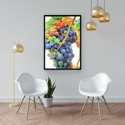 Framed 24 x 36 - Colorful bunch of grapes