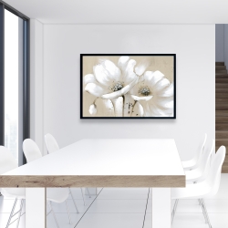Encadré 24 x 36 - Fleurs sauvages blanches et abstraites