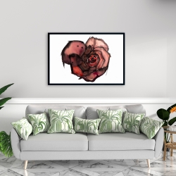 Framed 24 x 36 - Dark rose