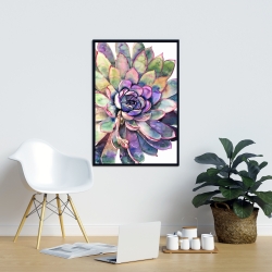 Framed 24 x 36 - Multicolored succulent 