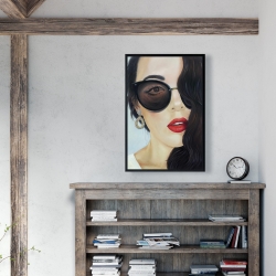 Framed 24 x 36 - Fashionable sunglasses