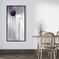 Framed 24 x 48 - Purple allium flowers