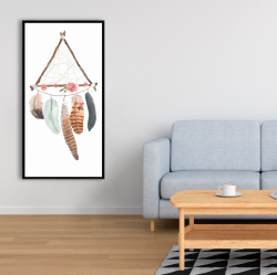 Framed 24 x 48 - Triangular dream catcher