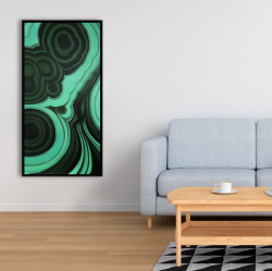 Framed 24 x 48 - Malachite stone