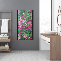 Framed 24 x 48 - Cherry tree blooming