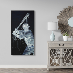 Framed 24 x 48 - Baseball player