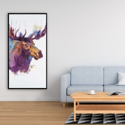 Framed 24 x 48 - Abstract moose