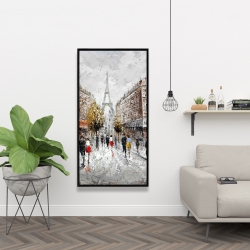 Framed 24 x 48 - Paris busy street