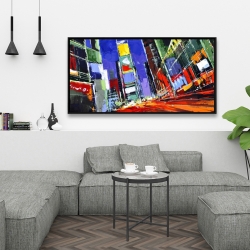 Encadré 24 x 48 - Rue colorée de nuit sur times square