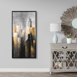 Framed 24 x 48 - Abstract skyline