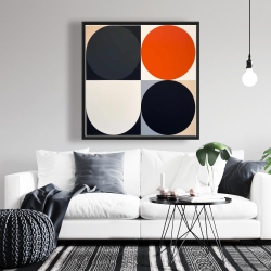 Framed 36 x 36 - Split circles