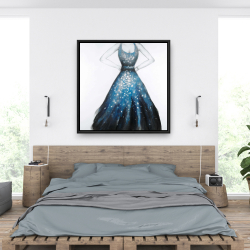 Framed 36 x 36 - Blue princess dress