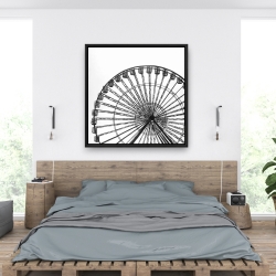 Framed 36 x 36 - Monochrome ferris wheel