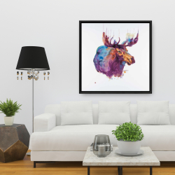 Framed 36 x 36 - Abstract moose
