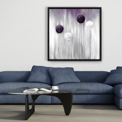 Framed 36 x 36 - Purple allium flowers