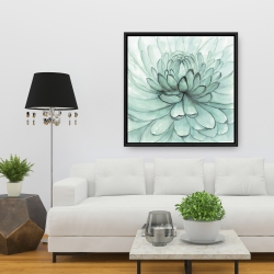 Framed 36 x 36 - Turquoise flower