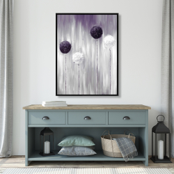 Framed 36 x 48 - Purple allium flowers