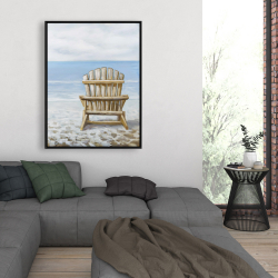 Framed 36 x 48 - Wood beach chair