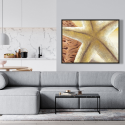 Framed 36 x 48 - Starfish and seashells at the beach