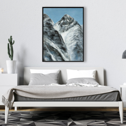 Framed 36 x 48 - Mountains of lhotse wall on nepal side