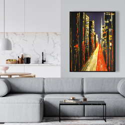 Framed 36 x 48 - Lively city