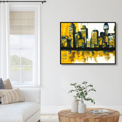 Framed 36 x 48 - Yellow city