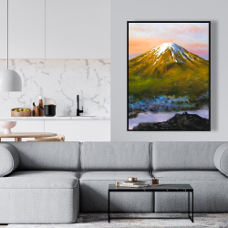 Encadré 36 x 48 - Paysage du mont fuji