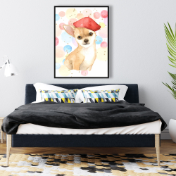 Encadré 36 x 48 - Chien chihuahua artiste