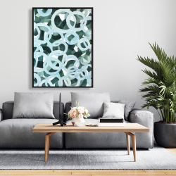 Framed 36 x 48 - Abstract circles