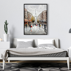 Framed 36 x 48 - Paris busy street