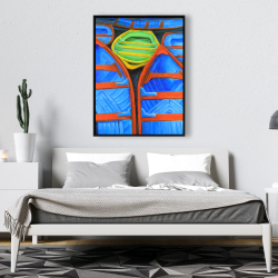 Framed 36 x 48 - Colorful canoes