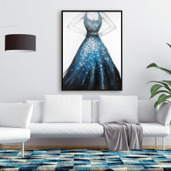 Framed 36 x 48 - Blue princess dress