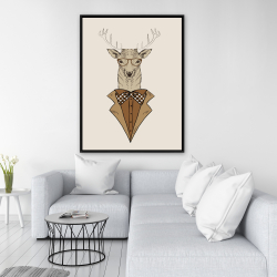 Framed 36 x 48 -  deer with brown coat